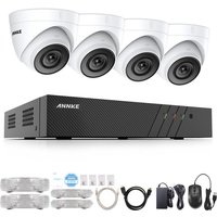 5 mp PoE IP-Sicherheitskamerasystem mit onvif, 6 mp NVR-Turmkameras, 100 Fuß Nachtsicht-CCTV für Außen- und Innen-CCTV-Kits, 4 Kameras – keine von ANNKE