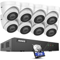 5 mp PoE IP-Sicherheitskamerasystem mit onvif, 6 mp NVR-Turmkameras, 100 Fuß Nachtsicht-CCTV für Außen- und Innen-CCTV-Kits, 8 Kameras – 3 tb von ANNKE