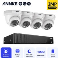 5MP Kit de vidéosurveillance 8CH dvr Smart Home 4Caméras Vision Nocturne IP66 Étanche app à Distance Sécurité Set - Annke von ANNKE