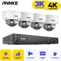 5MP PoE Überwachungskamera Set, 4K PoE nvr Videosicherheitssystem 4× Kamera ir Netzwerkkamera Intelligentes Dual Light Außenüberwachungsset - 0TB hdd von ANNKE