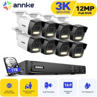 5MP PoE Überwachungskamera Set,4K PoE nvr Videosicherheitssystem 8× Kamera Intelligentes Dual Light IP67 ir Netzwerk Außenüberwachungsset -1TB hdd von ANNKE