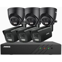 5MP Überwachungskamera Set 8 Kanäle mit 6 Kameras Bewegungserkennung Nachtsicht 24/7 Videoüberwachung,4TB hdd - Annke von ANNKE