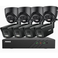 5MP Überwachungskamera Set 8 Kanäle mit 8 Kameras Bewegungserkennung Nachtsicht 24/7 Videoüberwachung - Annke von ANNKE
