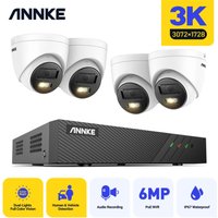 5MP Videoüberwachungsset nvr 4 Kameras Intelligentes Doppellicht Bewegungserkennung app/pc Fernbedienung - Annke von ANNKE