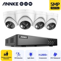 Annke 5MP hd 5-in-1 8CH DVR-Überwachungskamerasystem mit 4 5MP PIR-Außenkameras - Festplatte nicht im Lieferumfang enthalten von SANNCE