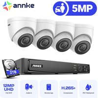 Annke - 8CH 8MP fhd poe Netzwerk-Videoüberwachungssystem nvr mit 4PCS 8MP IP-Überwachungskameras mit Unterstützung für TF-Karten zur Audioaufnahme von ANNKE
