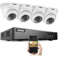 Annke - 8CH hd-tvi dvr H.264 + 1080P Lite-Überwachungskamerasystem mit 1080P HD-CCTV-Kameras für den Innen- und Außenbereich 4 Weiß Kameras - ohne von ANNKE