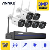 Wlan Überwachungskamera Set 6×3MP Kamera Nachtsicht Bewegungserkennung Wasserdicht WiFi Videoüberwachungssets - Annke von ANNKE