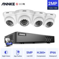 8CH videoüberwachungsset 3K dvr 41080P smart ir nachtsicht wasserdicht fernbedienung überwachung sicherheit cctv kamera system - 1TB hdd - Annke von ANNKE