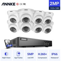 8CH videoüberwachungsset 8×1080P smart ir nachtsicht wasserdicht fernzugriff cctv kamera system 4TB - Annke von ANNKE