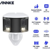Annke - 8MP poe Kamera Sicherheit Schutz Kamera 180 ° Panorama Dual Objektiv cctv Video Outdoor Überwachung Audio Warnung Alarm ip Kamera von ANNKE