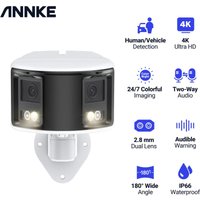 8MP poe Kamera Sicherheit Schutz Kamera 180 ° Panorama Dual Objektiv cctv Video Outdoor Überwachung Audio Warnung Alarm ip Kamera - Annke von ANNKE