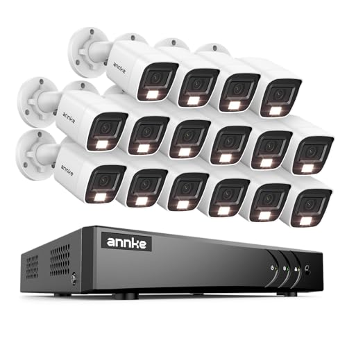 ANNKE 1080P Überwachungskamera Set und Farb-Nachtsicht, 16CH H.265+ 3K Lite DVR mit Personen- und Fahrzeugerkennung, 16 Aussen Kamera Überwachung, E-Mail-Alarm mit Bildern, IP67 Wetterfest ANNKE 1080P Überwachungskamera Set und Farb-Nachtsicht, 16CH H.265+ 3K Lite DVR mit Personen- und Fahrzeugerkennung, 16 Aussen Kamera Überwachung, E-Mail-Alarm mit Bildern, IP67 Wetterfest von ANNKE