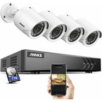 1080p kabelgebundenes Überwachungskamera-Set, 5 mp Lite 8CH H.265+ dvr mit 1 tb Festplatte und 4 1080p-Kameras, Personen-/Fahrzeugerkennung, von ANNKE