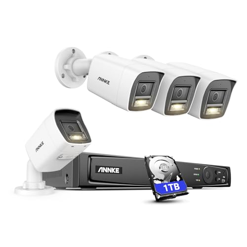 ANNKE 12MP PoE Überwachungskamera Set Aussen, 4 X Kamera mit Person- und Fahrzeugerkennung, 100ft Farbenachtsicht, IP67, 24/7 Videoüberwachung, SD-Kartensteckplatz bis zu 512G, mit 1TB Festplatte ANNKE 12MP PoE Überwachungskamera Set Aussen, 4 X Kamera mit Person- und Fahrzeugerkennung, 100ft Farbenachtsicht, IP67, 24/7 Videoüberwachung, SD-Kartensteckplatz bis zu 512G, mit 1TB Festplatte von ANNKE
