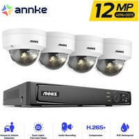 ANNKE 12MP Überwachungskamera Kit Freien Nachtsicht Wasserdichtem Smart Dual Light 4Kamera Videoüberwachungssets von ANNKE