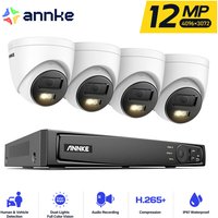 ANNKE 12MP Videoüberwachungssets Smart Dual Light Nachtsicht Überwachungskamera Kit 4Kamera Ferner Monitor von ANNKE