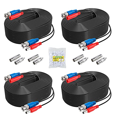 ANNKE 30m/100ft DC Power HD/AHD/TVI Videokabel, All-in-One Video-Stromkabel, BNC-Verlängerungskabel für Überwachungskameras zur Installation von CCTV-Sicherheits-DVR-Systemen (schwarz) von ANNKE