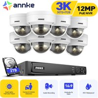 ANNKE 3K Kabelgebundenes Außenbereich Videoüberwachungsset, 16Kanal NVR und 8x5MP PoE Kamera, Intelligentes Dual Licht, Personen/Fahrzeugerkennung, von ANNKE