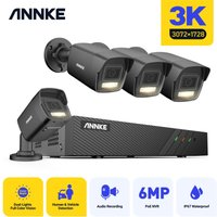 ANNKE 3K PoE IP Überwachungskamera 8CH NVR 4X 5MP Intelligente Doppe Llicht Kamera Nachtsicht 24/7Aufzeichnung SicherheitsPoE Videoüberwachungssets von ANNKE