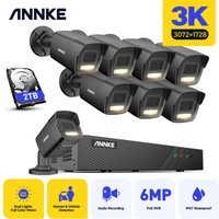 ANNKE 3K PoE Überwachungskamera 8CH NVR 8X 5MP Intelligente Dual Light Kamera Personen Fahrzeugerkennung Sicherheits Videoüberwachungssets 2TB von ANNKE