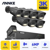ANNKE 3K PoE Überwachungskamera 8CH NVR 8X 5MP Intelligente Dual Light Kamera Personen Fahrzeugerkennung Sicherheits Videoüberwachungssets von ANNKE