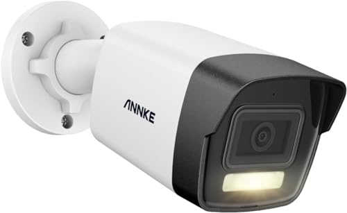 ANNKE 3K PoE Überwachungskamera Aussen, IP Kamera mit Scheinwerfer, Personen- und Fahrzeugerkennung, H.265+, Farb-Nachtsicht, Eingebauter Micro SD-Kartensteckplatz,120dB WDR, IP67 Wasserdicht (Bullet) von ANNKE