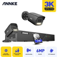 ANNKE 3K PoE Überwachungskamera Set 8CH NVR 2X 5MP Kamera Intelligentes Dual Light Nachtsicht PoE Video Sicherheits System 1TB von ANNKE
