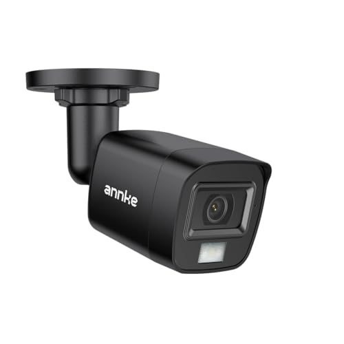 ANNKE 3K Sicherheitskamera mit intelligentem Doppellicht, 5MP Zusatz CCTV Überwachungskamera mit integriertem Mikrofon, IP67 Farb Nachtsichtkamera, Schwarz von ANNKE