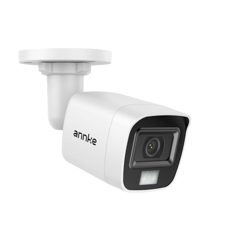 ANNKE 3K Sicherheitskameras mit Kabel, Intelligente Dual Light TVI Zusatz CCTV Kameras für den Außenbereich mit integriertem Mikrofon und Farbnachtsicht, IP67 Bullet-Kamera zur Heimüberwachung von ANNKE