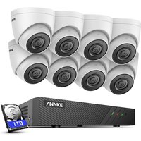 ANNKE 3K kabelgebundenes Outdoor-Überwachungskamera-Set mit Personen-/Fahrzeugerkennung, Videoüberwachungs-Set mit 1 TB 6 MP NVR und 8 x 3K PoE von ANNKE