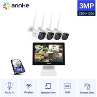 ANNKE 3MP HD-Überwachungskamerasystem für den Außenbereich mit Bewegungserkennung, Smart IR, IP66 von ANNKE