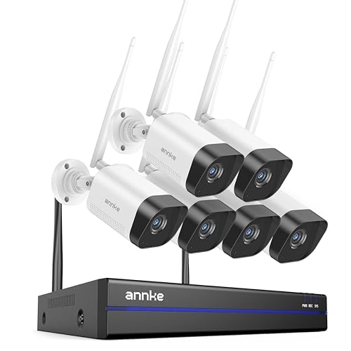 ANNKE 3MP Überwachungskamera Aussen Set, 6X 8MP IP Kamera und 16CH 4K NVR für 24/7 Aufnahme Innen Outdoor, Smarter Personenerkennung, 2-Wege-Audio, 30M IR Nachtsicht, IP66, NO HDD ANNKE 3MP Überwachungskamera Aussen Set, 6X 8MP IP Kamera und 16CH 4K NVR für 24/7 Aufnahme Innen Outdoor, Smarter Personenerkennung, 2-Wege-Audio, 30M IR Nachtsicht, IP66, NO HDD von ANNKE