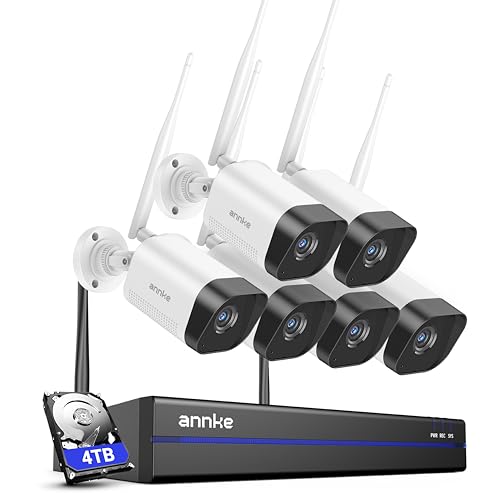 ANNKE 3MP WLAN Überwachungskamera Set Aussen, 6X 3MP WiFi Kameras, 16CH 4K NVR mit 4TB HDD für 24/7 Aufnahme Innen Outdoor, Smarter Personenerkennung, 2-Wege-Audio, 30M IR Nachtsicht, IP66 ANNKE 3MP WLAN Überwachungskamera Set Aussen, 6X 3MP WiFi Kameras, 16CH 4K NVR mit 4TB HDD für 24/7 Aufnahme Innen Outdoor, Smarter Personenerkennung, 2-Wege-Audio, 30M IR Nachtsicht, IP66 von ANNKE