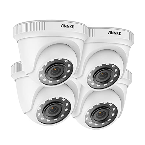 ANNKE 4 Pack 2MP Aussen Überwachungskamera Set CCTV Kamera Set 4 Full HD 1080p Sicherheitskamera für Überwachungssystem Ersatzkamera für Recorder mit Zubehör Wasserdicht von ANNKE