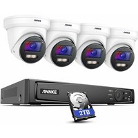 4K 8-Kanal-POE-Überwachungskamera, 4 8-MP-IP-Kameras mit KI-Menschenerkennung, Farbnachtsicht, 8CH H.265+ 4K 8MP nvr, IP67 und Metallgehäuse, von ANNKE