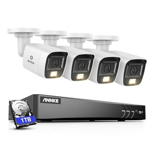 ANNKE 4K Abelgebundene Überwachungskamera Aussen Set, DVR Recorder 8 Kanal mit Smarter Personenerkennung und Fahrzeugerkennung, 4X 8MP Analog Kamera Überwachung mit Farb Nachtsicht, 1TB Festplatte ANNKE 4K Abelgebundene Überwachungskamera Aussen Set, DVR Recorder 8 Kanal mit Smarter Personenerkennung und Fahrzeugerkennung, 4X 8MP Analog Kamera Überwachung mit Farb Nachtsicht, 1TB Festplatte von ANNKE