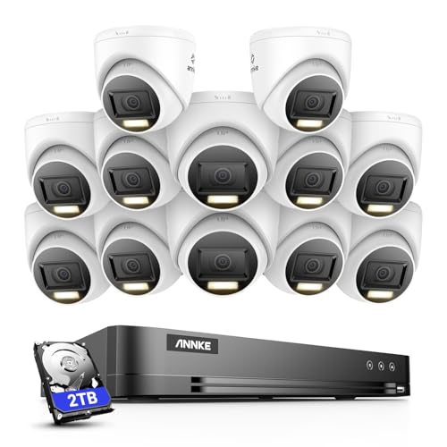 ANNKE 4K Analog Überwachungskamera Aussen Set, 12x 8MP Farbnachtsicht Außenkamera Überwachung, DVR 16 Kanal mit Smart Personenerkennung und Fahrzeugerkennung, IP67, 2TB Festplatte ANNKE 4K Analog Überwachungskamera Aussen Set, 12x 8MP Farbnachtsicht Außenkamera Überwachung, DVR 16 Kanal mit Smart Personenerkennung und Fahrzeugerkennung, IP67, 2TB Festplatte von ANNKE