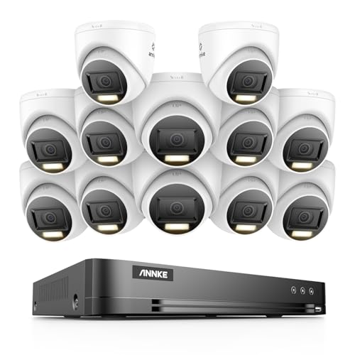 ANNKE 4K Analog Überwachungskamera Aussen Set, 12x 8MP Farbnachtsicht Außenkamera Überwachung, DVR 16 Kanal mit Smart Personenerkennung und Fahrzeugerkennung, IP67, ohne Festplatte ANNKE 4K Analog Überwachungskamera Aussen Set, 12x 8MP Farbnachtsicht Außenkamera Überwachung, DVR 16 Kanal mit Smart Personenerkennung und Fahrzeugerkennung, IP67, ohne Festplatte von ANNKE