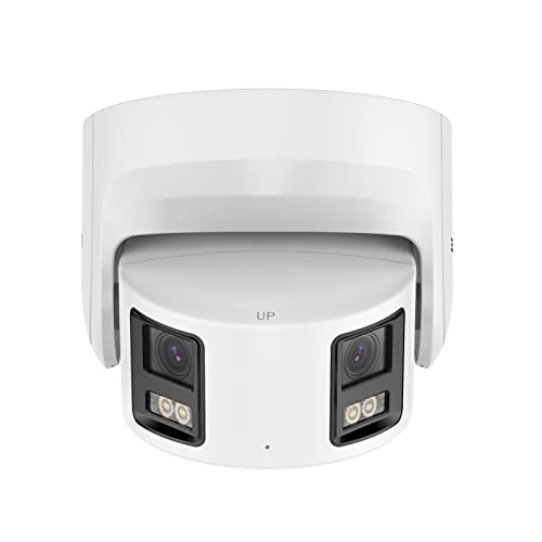 ANNKE 4K Dual-Lens Überwachungskamera, Panorama PoE Doppelobjektiv Kamera außen, Personen- und Fahrzeugerkennung, Farb-Nachtsicht, Zwei-Wege-Audio, aktivem Alarm mit Warnlicht, NightChromaTM NCD800 von ANNKE