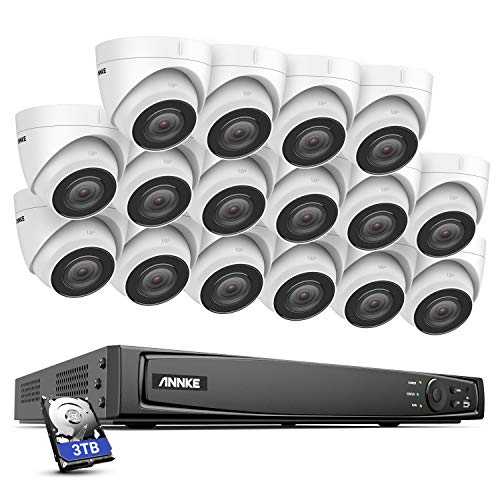 ANNKE 4K Ultra HD POE Überwachungskamera Set mit Audioaufnehmen, 8MP Video Überwachungssystem mit 16X 8MP IP Kameras,H.265+ 16CH NVR Rekorder mit 3TB Festplatte,30M Farbe Nachtsicht ANNKE 4K Ultra HD POE Überwachungskamera Set mit Audioaufnehmen, 8MP Video Überwachungssystem mit 16X 8MP IP Kameras,H.265+ 16CH NVR Rekorder mit 3TB Festplatte,30M Farbe Nachtsicht von ANNKE
