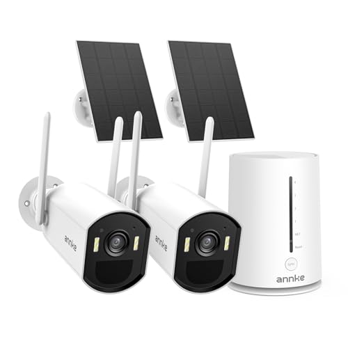 ANNKE 4MP Überwachungskamera Aussen Solar Akku Set, 2er-Set mit HomeBase, 64G Lokale, ohne ABO, Solar Kamera WLAN Outdoor mit Bewegungsmelder, FarbNachtsicht, 2 Wege Audio, 5G & 2.4G WLAN ANNKE 4MP Überwachungskamera Aussen Solar Akku Set, 2er-Set mit HomeBase, 64G Lokale, ohne ABO, Solar Kamera WLAN Outdoor mit Bewegungsmelder, FarbNachtsicht, 2 Wege Audio, 5G & 2.4G WLAN von ANNKE