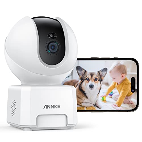 ANNKE 4MP WLAN Überwachungskamera Innen, Crater Pro 4MP HD PTZ WLAN Kamera für die Haussicherheit, 2,4/5 GHz WiFi Kamera mit Automatische Verfolgung, 2-Wege-Audio, Ideal für Babyphone/Haustierkamera von ANNKE