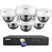 Videoüberwachungssets PoE,8 Kanal nvr 6×5MP Outdoor ip Kameras Audioaufzeichnung Farbnachtsicht Überwachungskamera Kit - 3TB hdd - Annke von ANNKE