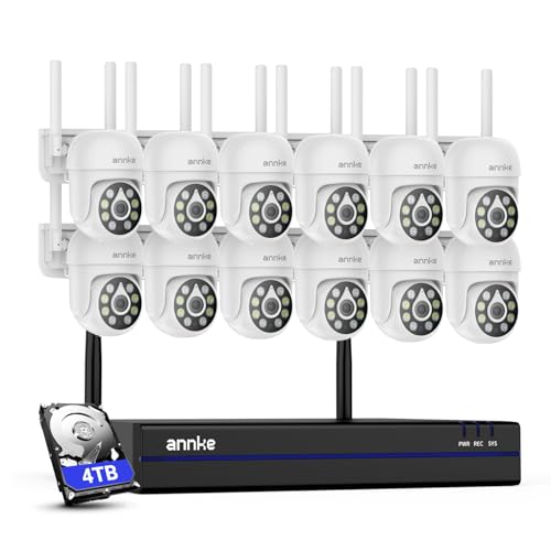 ANNKE 5MP Überwachungskamera Set Aussen WLAN, 16CH 4K NVR mit 12X 5MP PT WiFi Kameras, Farbnachtsicht, Zwei-Weg-Audio, Intelligente Personenerkennung, 24/7 Aufnahme Innen Outdoor, 4TB HDD ANNKE 5MP Überwachungskamera Set Aussen WLAN, 16CH 4K NVR mit 12X 5MP PT WiFi Kameras, Farbnachtsicht, Zwei-Weg-Audio, Intelligente Personenerkennung, 24/7 Aufnahme Innen Outdoor, 4TB HDD von ANNKE