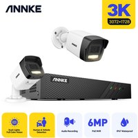 ANNKE 5MP Überwachungskamera Set PoE 8CH NVR 5MP Kamera Intelligentes Doppellicht Alarm Nachtsicht Sicherheits System von ANNKE