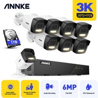 ANNKE 5MP Überwachungskamera Set PoE 8CH NVR 5MP Kamera Intelligentes Doppellicht Alarm Nachtsicht Sicherheitssystem 1 TB von ANNKE