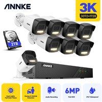 ANNKE 5MP Überwachungskamera Set PoE 8CH NVR 5MP Kamera Intelligentes Doppellicht Alarm Nachtsicht Sicherheitssystem 2TB von ANNKE