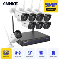 ANNKE 5MP WLAN Überwachungskamera Set 8CH WiFi Kameras IP66 Wetterfest CCTV Wireless Videoüberwachungssets von ANNKE