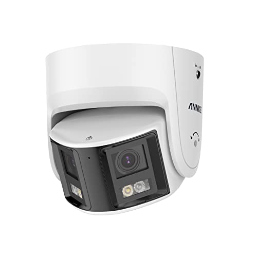 ANNKE FCD600 Doppelobjektiv Überwachungskamera für Außen, Personen-/Fahrzeugerkennung mit 180° Betrachtungswinkel, 6MP PoE Kamera unterstützt Farb- und IR-Nachtsicht, 2 Wege Gespräch von ANNKE
